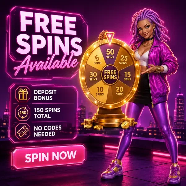 Money MC hält goldenes Glücksrad und kündigt Freispiele bei BroWinner Casino auf dem Dach an