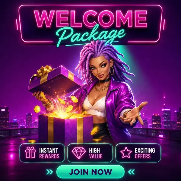 Money MC enthüllt Willkommenspaket, während sich neuer Spieler am Welcome-Package-Portal anmeldet